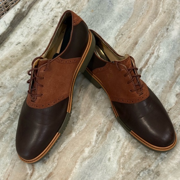 Men’s COLE HAAN Grand OS brown leather derby shoes- Size 10.5 - Picture 9 of 11